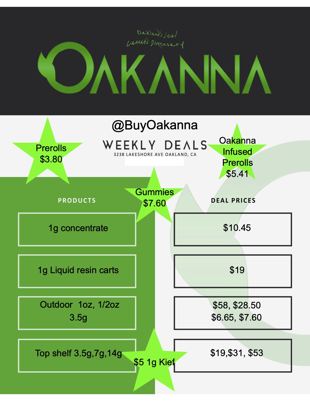 Check out this weeks deals!